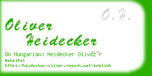 oliver heidecker business card